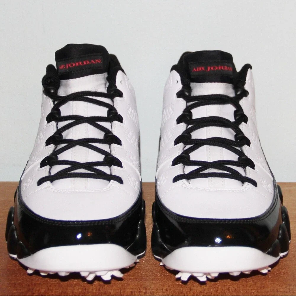 Nike Air Jordan 9 Low Golf Shoes Mens 9.5 White Black Red